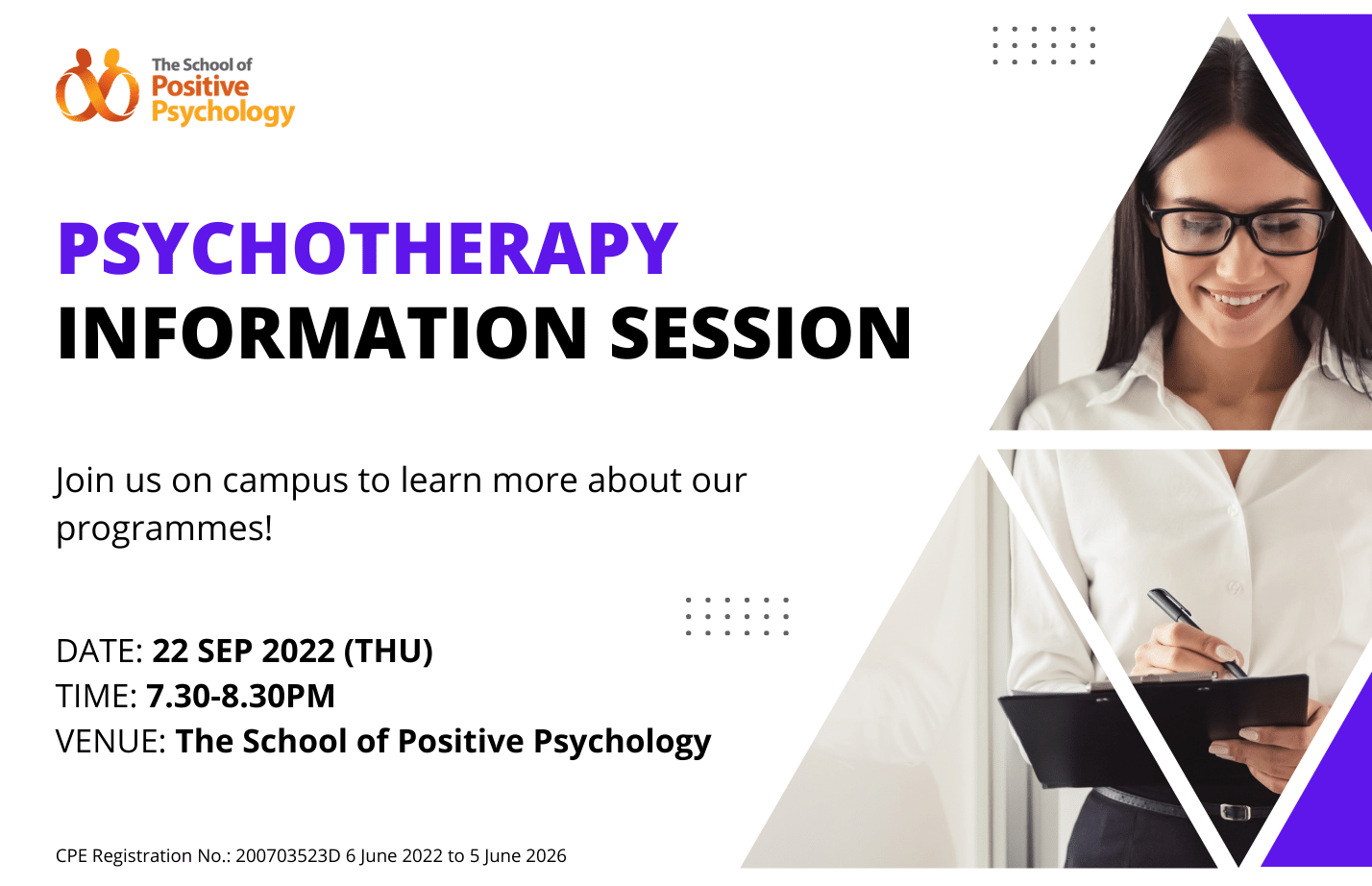 Psychotherapy Information Session September 2022